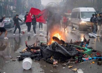 عنف في بروكسل إثر مباراة منتخبي بلجيكا والمغرب- (صور)