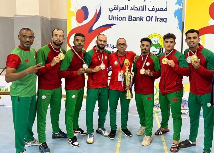 الكيك بوكسينغ المغربي .. ينتزع الذهب و الفضة ببلاد الرافدين