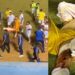 لحظة صادمة.. شرطي يطلق النار على لاعب خلال مباراة لكرة القدم 