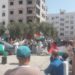 مئات المغاربة يتظاهرون في طنجة تضامنا مع الفلسطينيين بغزة