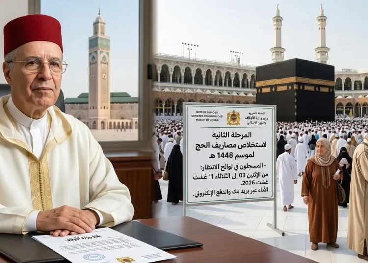 وزارة الأوقاف تعلن عن المرحلة الثانية لاستخلاص مصاريف الحج بـ65 ألف درهم